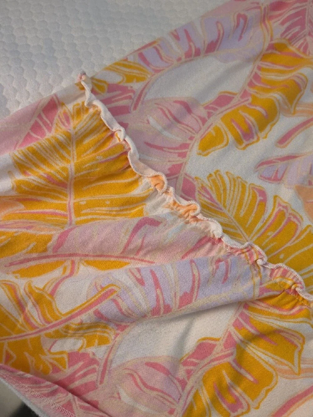 Cat & Jack Pink and Yellow Tropical Leaf Sundress
